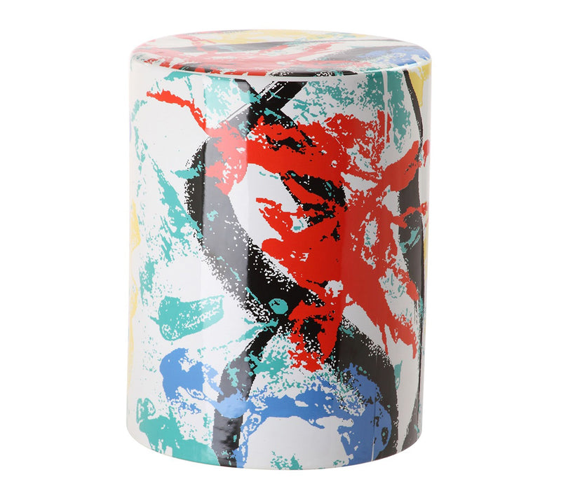 Kes Multicolor Garden Stool/Decal Finish by Valerie — View 4