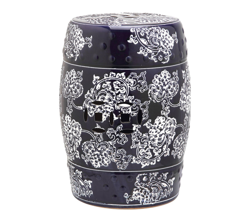 Midnight Flower Garden Stool by Valerie — Main view