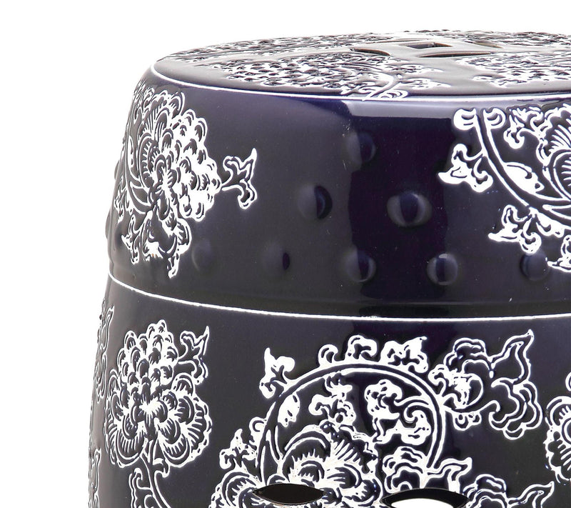 Midnight Flower Garden Stool by Valerie — View 2