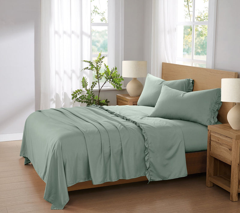Truly Soft Solid Ruffle Twin XL Sheet Set — View 2