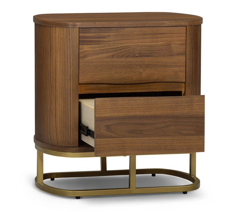 Teamson Home Seneca 2-Drawer Nightstand with Metal Base — View 4