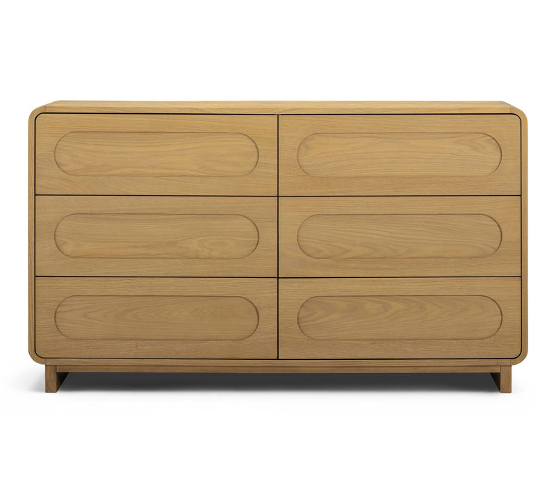 Teamson Home Tenley Oak Veneer Push Open 6-Drawer Dresser — View 2