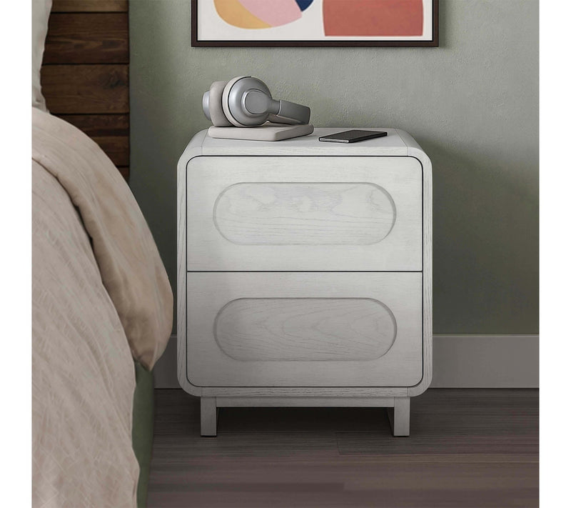 Teamson Home Tenley Oak Veneer Push Open 2-Drawer Nightstand — View 11