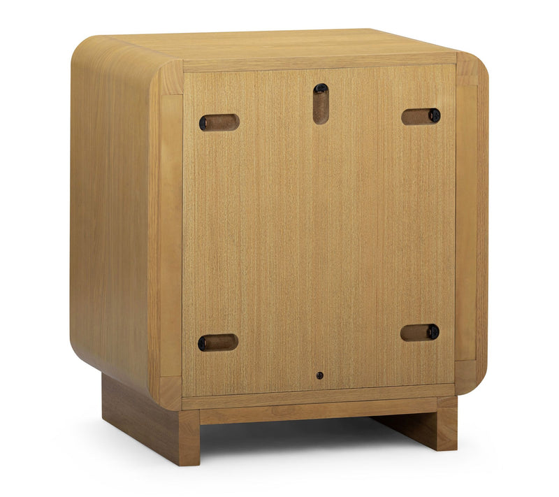 Teamson Home Tenley Oak Veneer Push Open 2-Drawer Nightstand — View 4