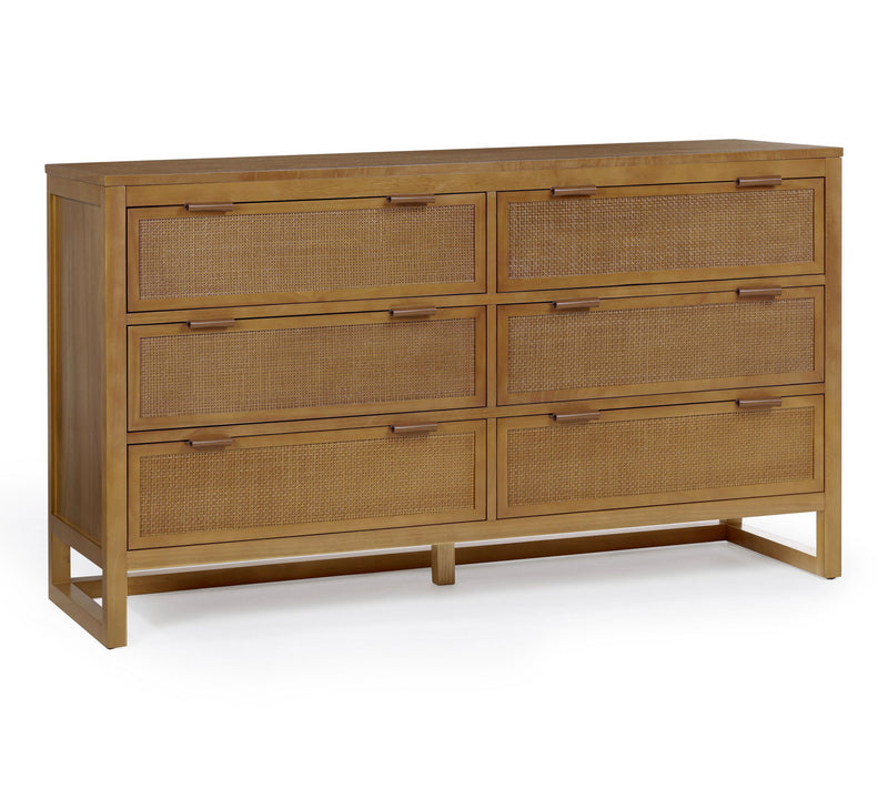 Teamson Home Hatteras 6 Drawer Dresser with Rattan Inset Panel — View 11
