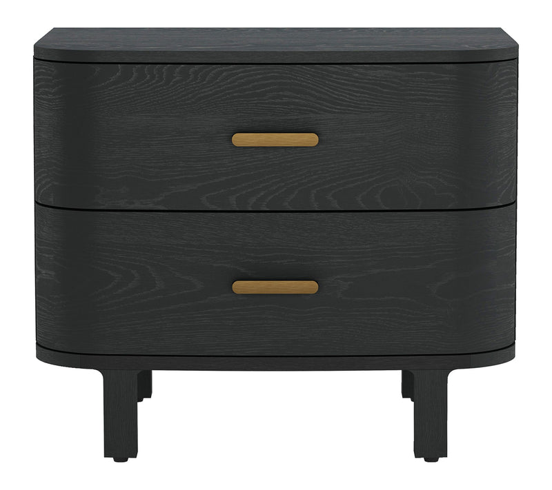 Manhattan Comfort Solara 30" Solid Wood Nightstand (2-Drawer) — View 11
