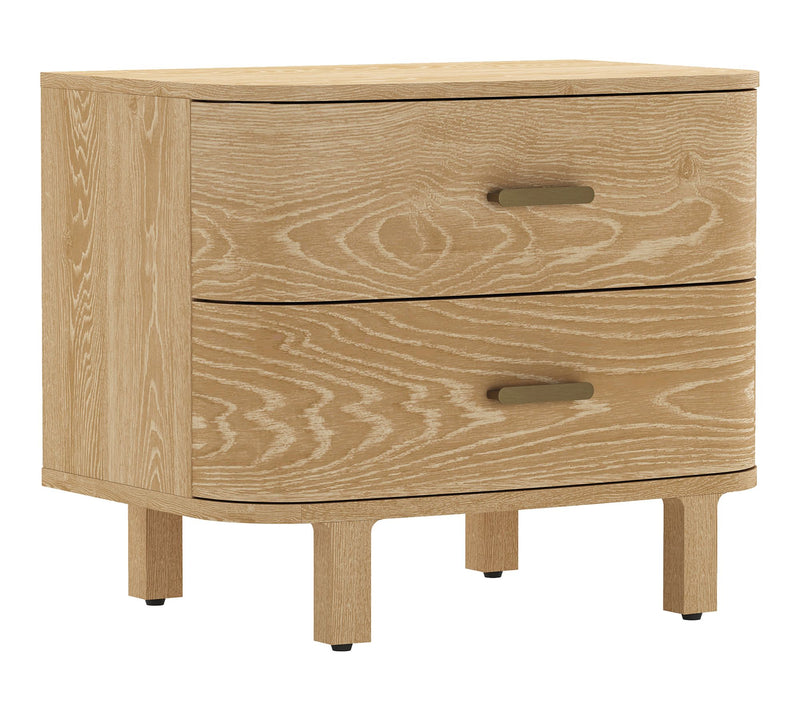 Manhattan Comfort Solara 30" Solid Wood Nightstand (2-Drawer) — View 6