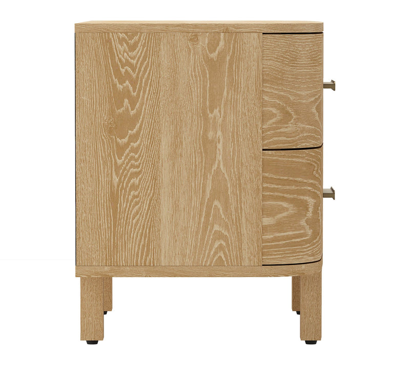 Manhattan Comfort Solara 30" Solid Wood Nightstand (2-Drawer) — View 7
