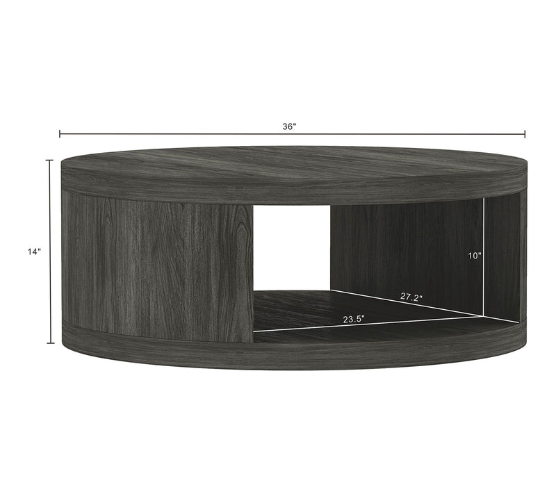Manhattan Comfort Alure 36" Round Coffee Table — View 3