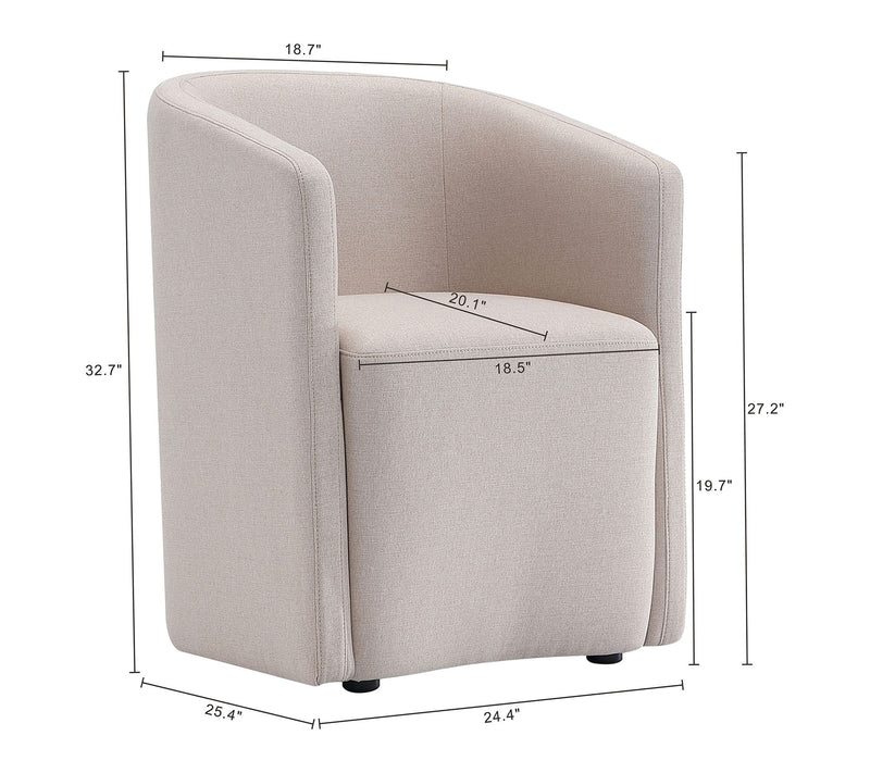 Manhattan Comfort Hearth Upholstered Armchair — View 3
