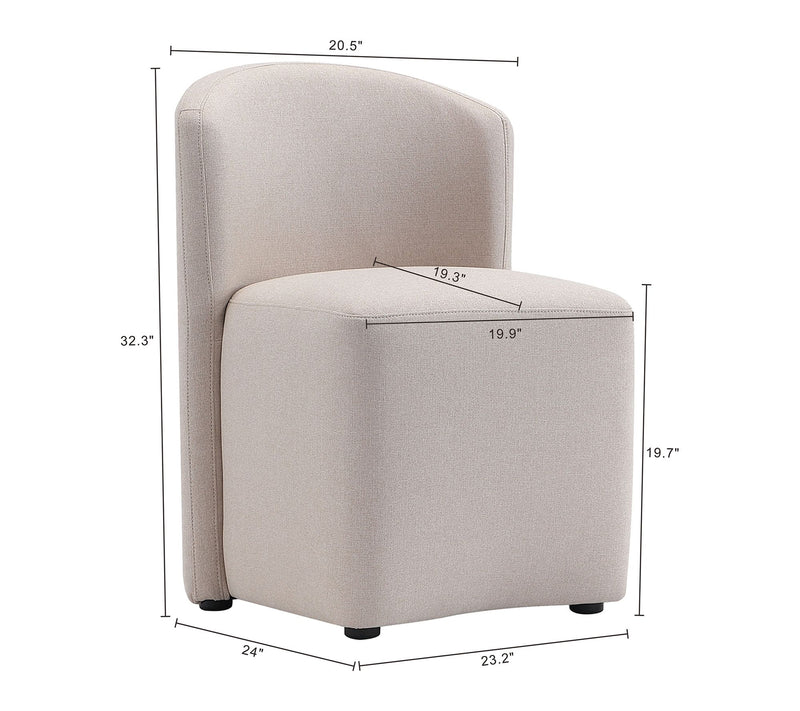 Manhattan Comfort Hearth Upholstered Side Chair — View 3