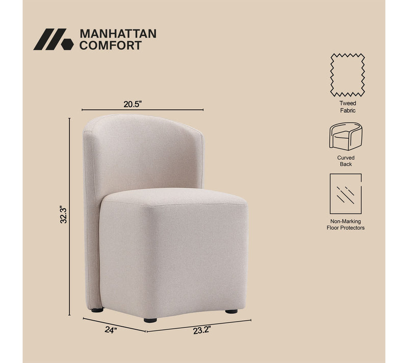 Manhattan Comfort Hearth Upholstered Side Chair — View 4