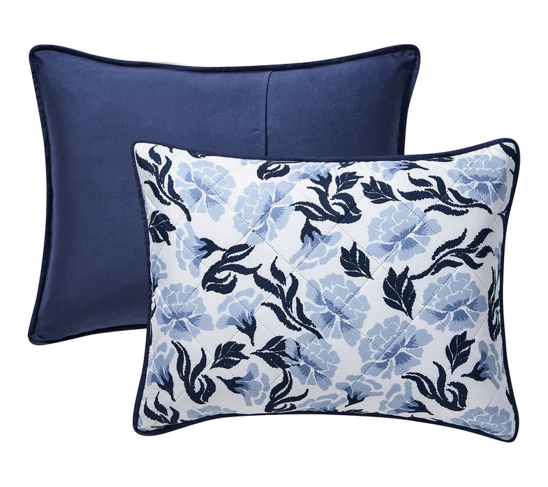 VCNY Home Whisper Blue 3-Piece Floral Quilt Set, King — View 5