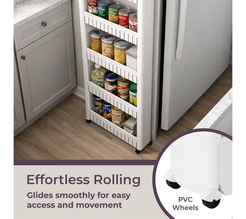 Lavish Home Slide-Out Pantry Storage  5-Tier Storage Organizer — View 4