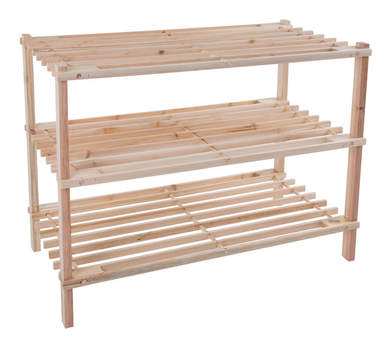 Lavish Home Shoe Storage Rack 3-Tier Wood ShoeOrganizer — View 10