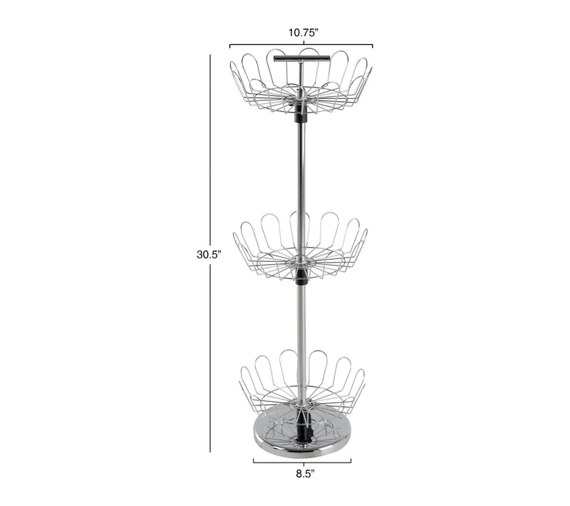 Lavish Home Rotating Shoe Rack 3-Tier Shoe Tower Holds 18 Pair — View 3