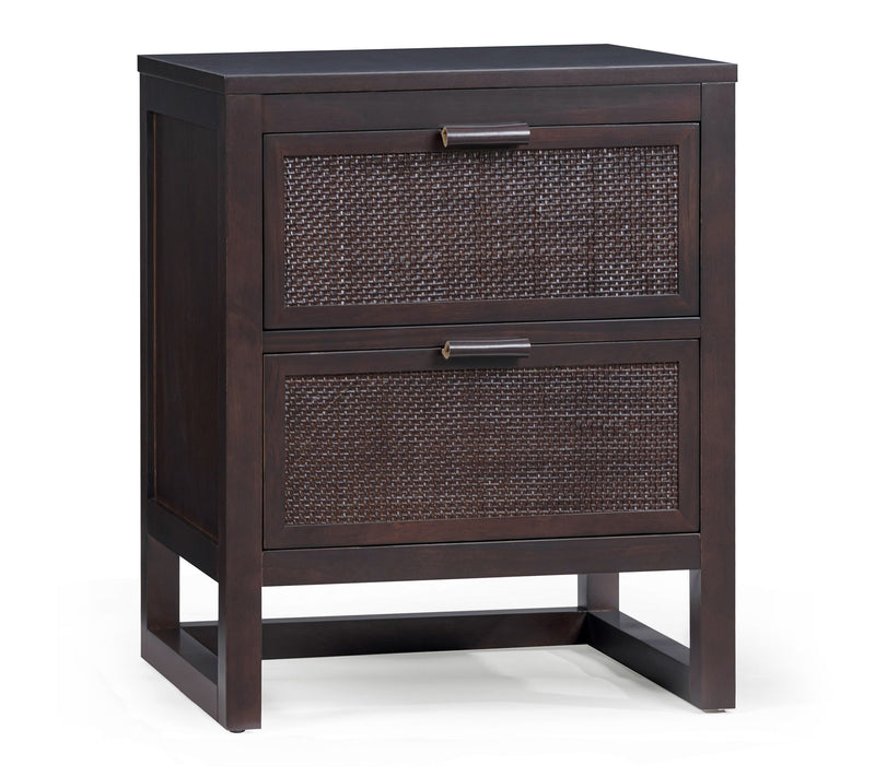 Teamson Home Hatteras Nightstand with 2 RattanInset Drawers — View 2