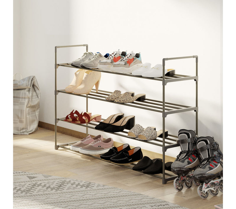Home-Complete Shoe Storage Rack 4-Tier Shoe Organizer — View 7