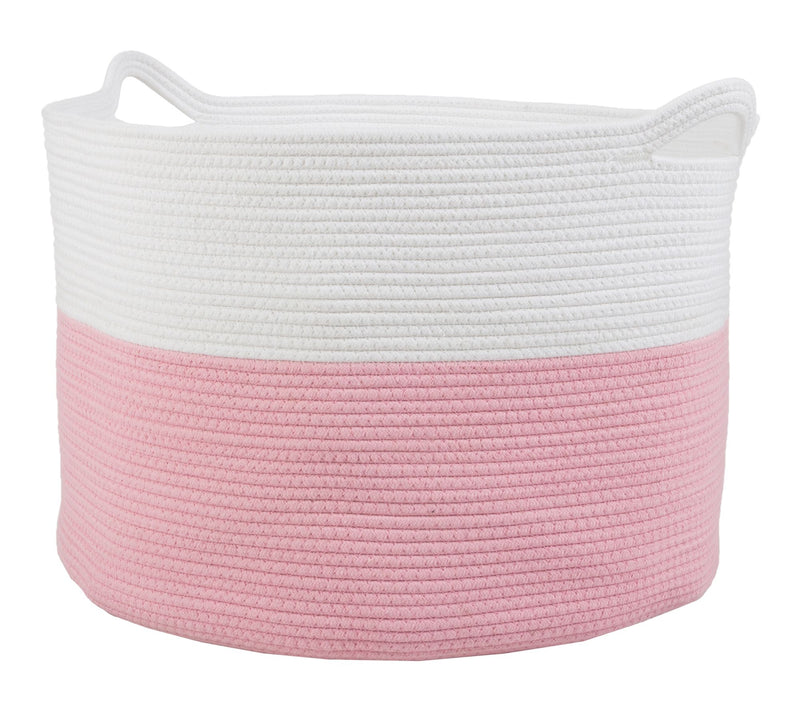 Home-Complete Extra-Large Cotton Rope Basket with Handles — View 13
