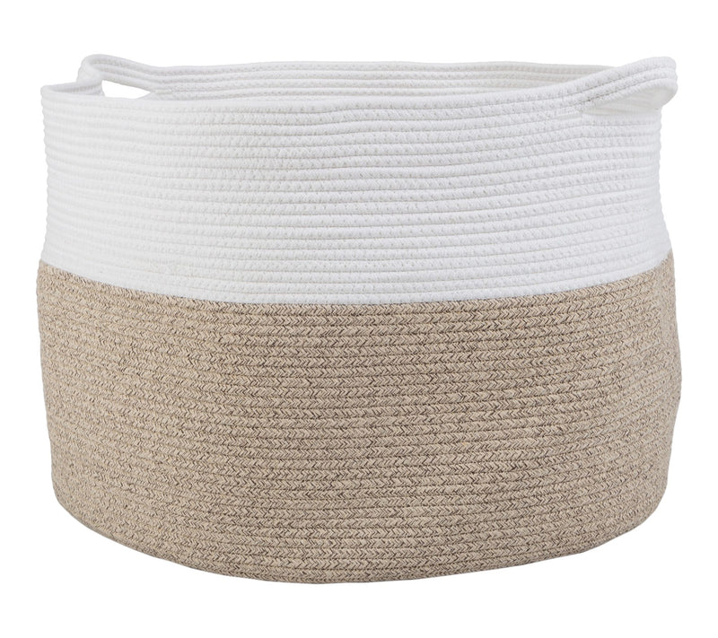 Home-Complete Extra-Large Cotton Rope Basket with Handles — Main view