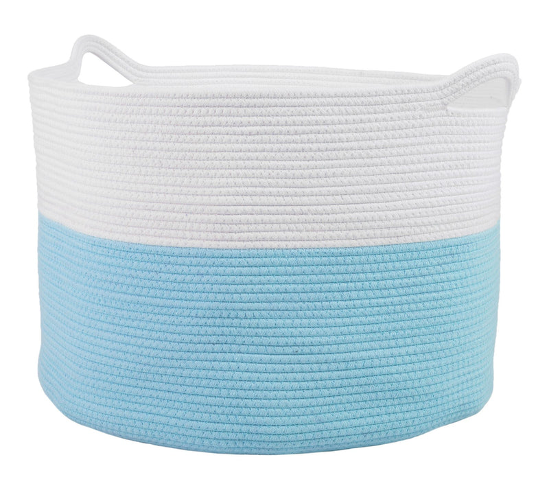 Home-Complete Extra-Large Cotton Rope Basket with Handles — View 16