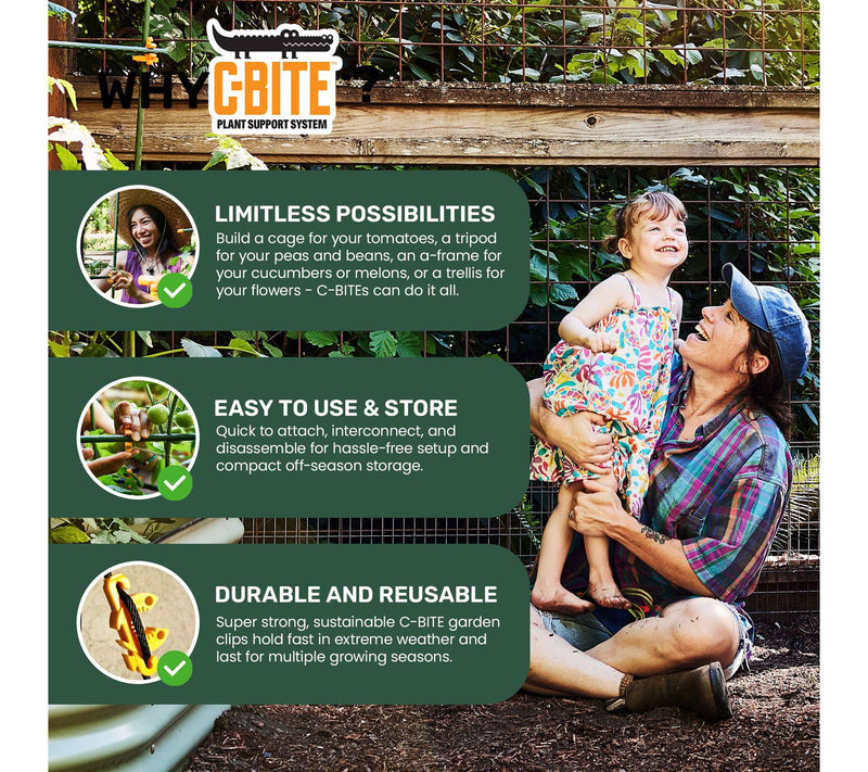 C-BITE Plant Support Clips and Garden Stake Connectors — View 3