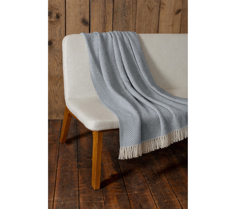 alicia adams XL 70x50 Chevron Alpaca Blanket with Fringe — Main view