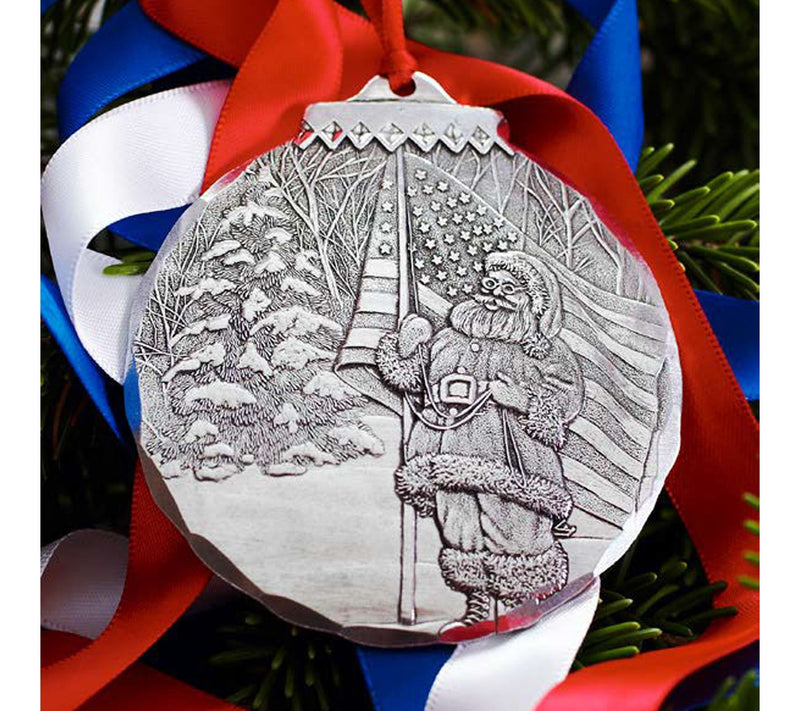 Wendell August Patriotic Santa Ornament — View 2