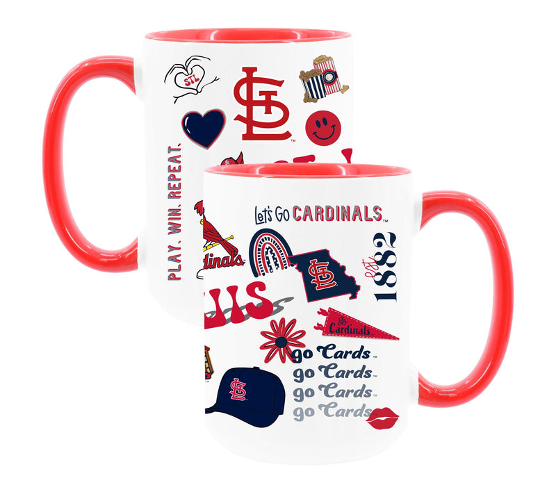 Memory Company 2pk MLB 15oz White & Team ColorMug — View 3