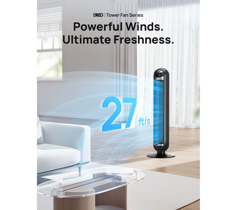 DREO 36" Smart Tower Fan 8-Speed with Remote 25dB Quite — View 2