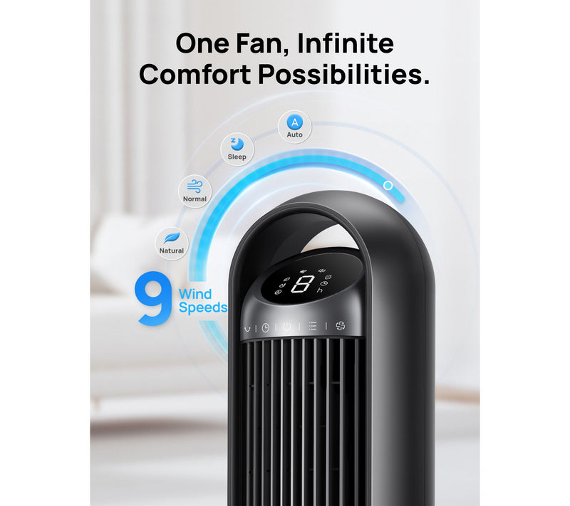 DREO 36" Smart Tower Fan 8-Speed with Remote 25dB Quite — View 3