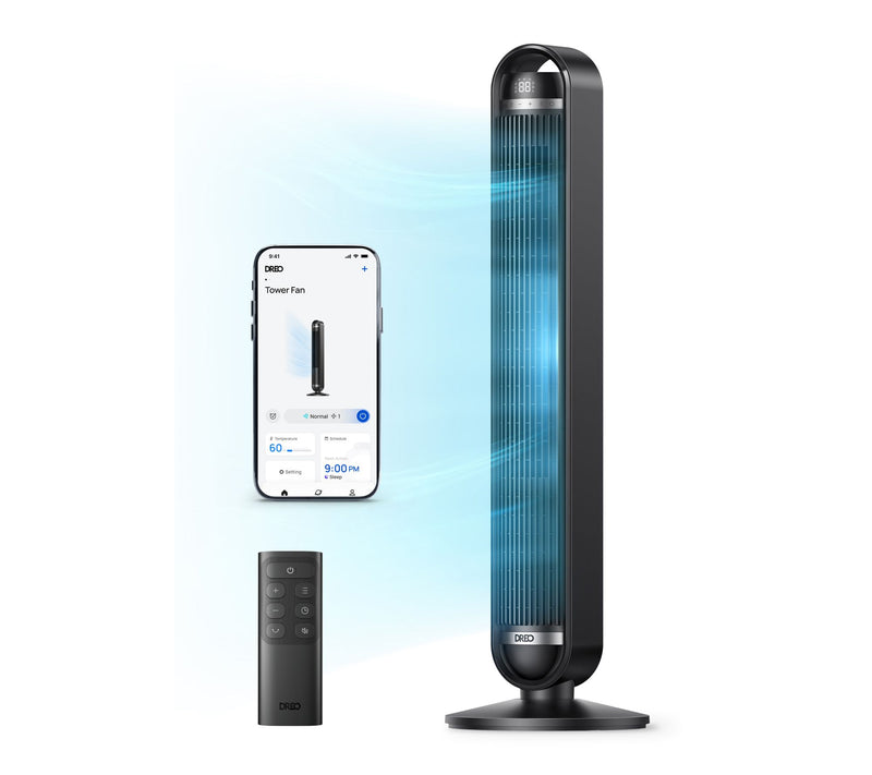 DREO 42" Smart Tower Fan 9-Speed DC Motor withRemote — Main view
