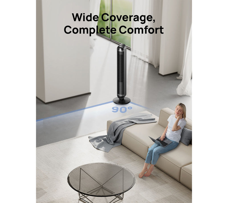 DREO 42" Smart Tower Fan 9-Speed DC Motor withRemote — View 5