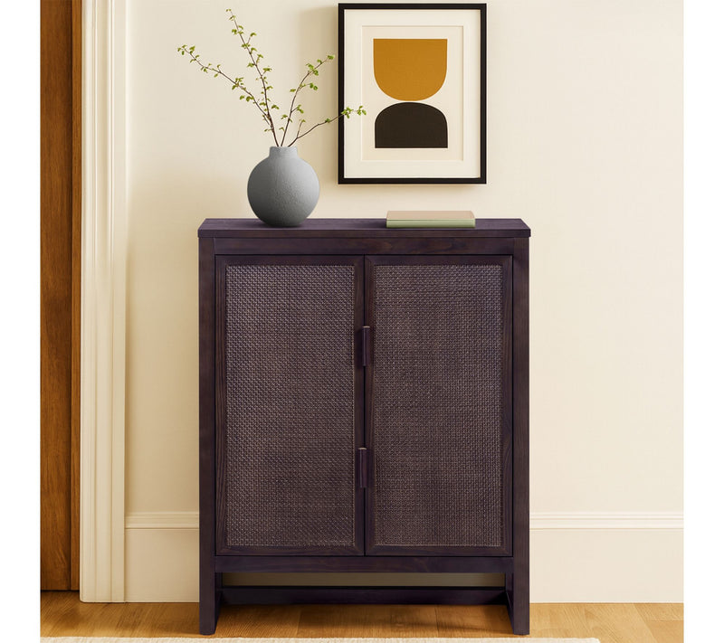 Teamson Home Hatteras Accent Cabinet with 2 Rattan Inlay Doors — View 3