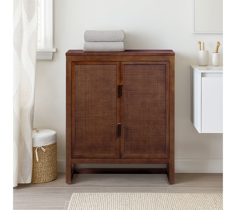Teamson Home Hatteras Accent Cabinet with 2 Rattan Inlay Doors — View 13