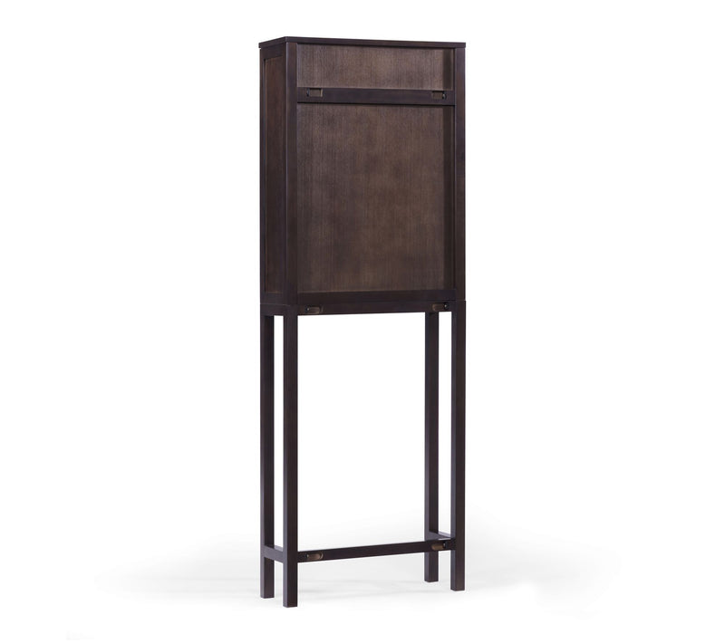 Teamson Home Hatteras Over Toilet Cabinet Rattan Inlay Doors — View 5