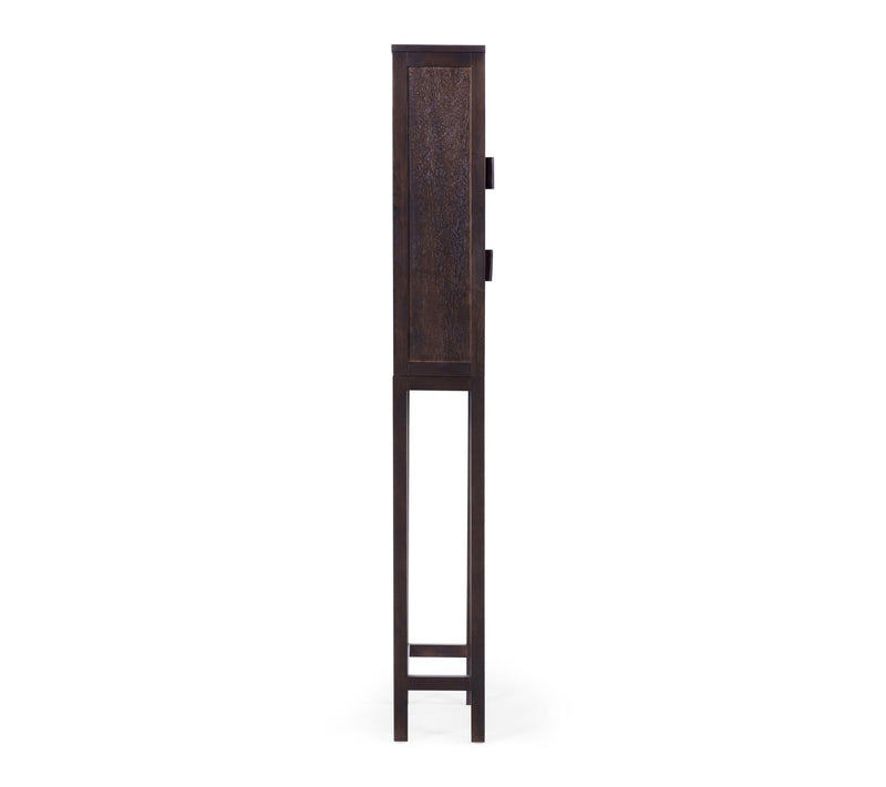 Teamson Home Hatteras Over Toilet Cabinet Rattan Inlay Doors — View 8
