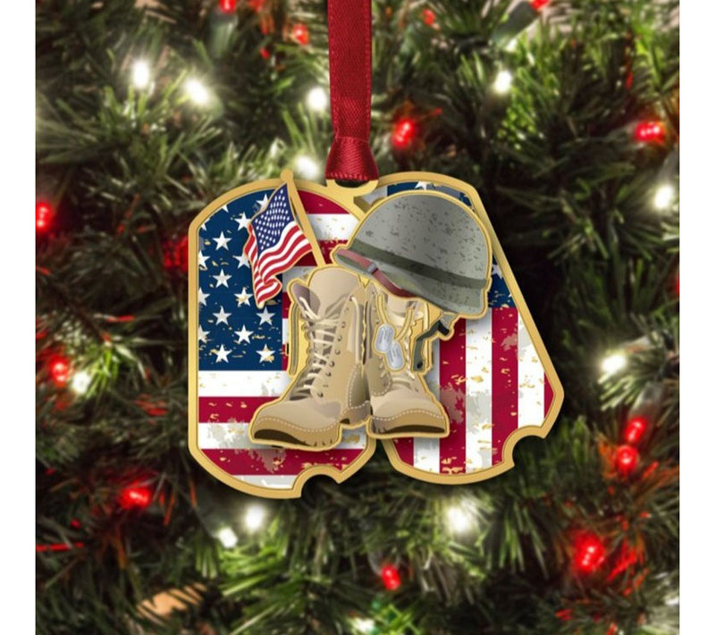 Beacon Design Classic Americana Dog Tags Ornament — View 2