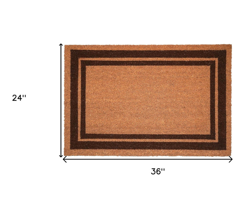 HomeRoots 24" X 36" Natural & Black Geometric Door Mat — View 3