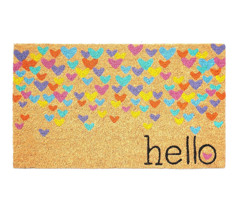 HomeRoots 17" X 29" Multicolor Heart Outdoor Door Mat — View 2