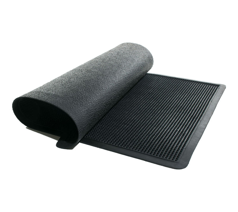 HomeRoots 18" X 30" Black Rubber Outdoor Door Mat — View 5