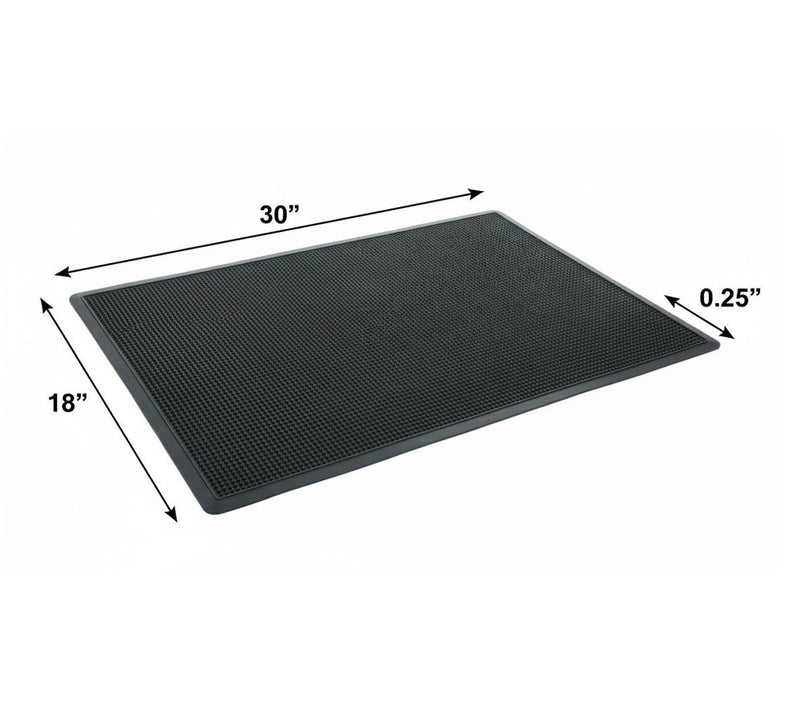 HomeRoots 18" X 30" Black Rubber Outdoor Door Mat — View 3
