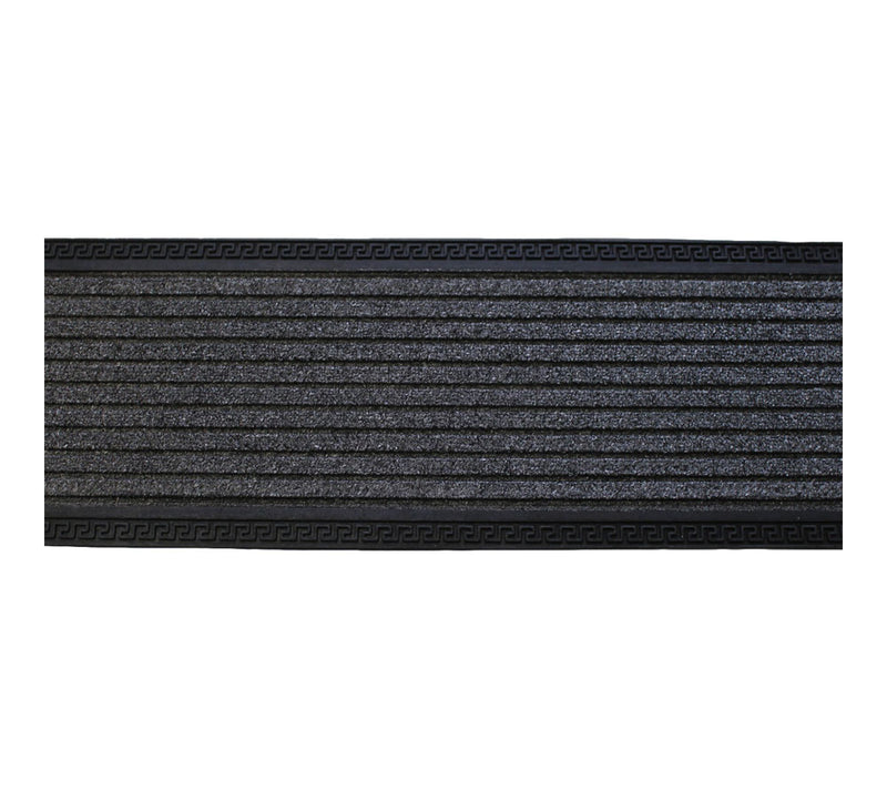 HomeRoots 10" X 30" Gray Synthetic Fiber Striped Door Mat — View 2