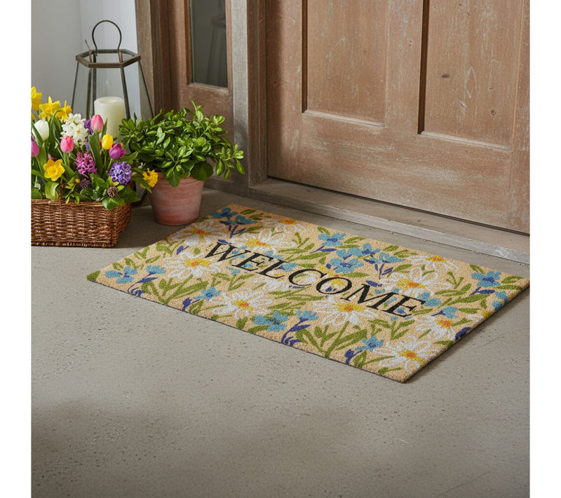 HomeRoots 24" X 36"  Floral Welcome Outdoor Mat — View 3