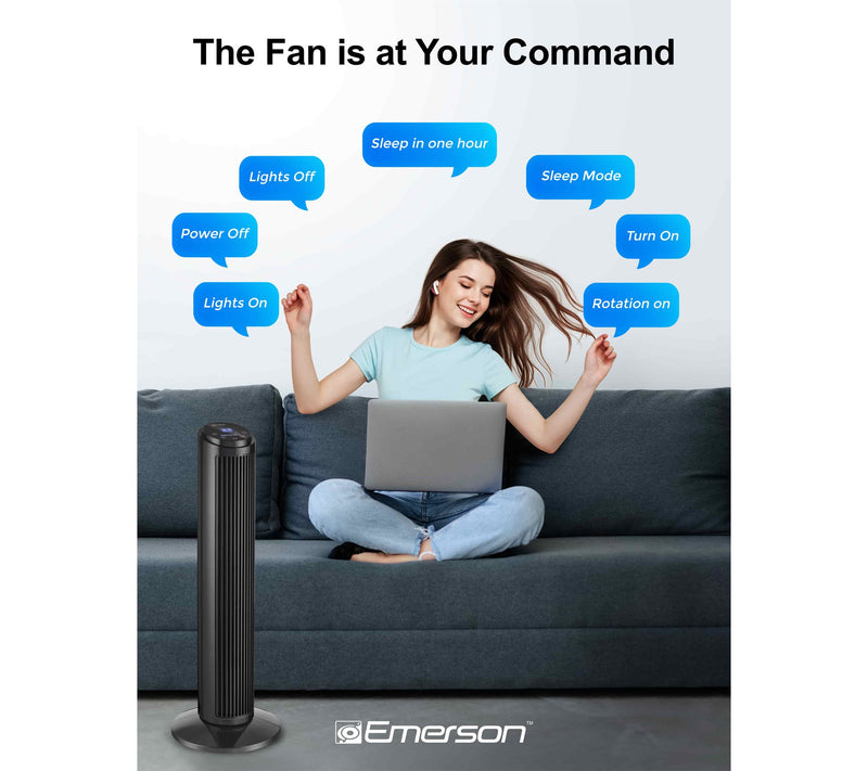 Emerson SmartVoice Tower Fan ES2907R — View 4