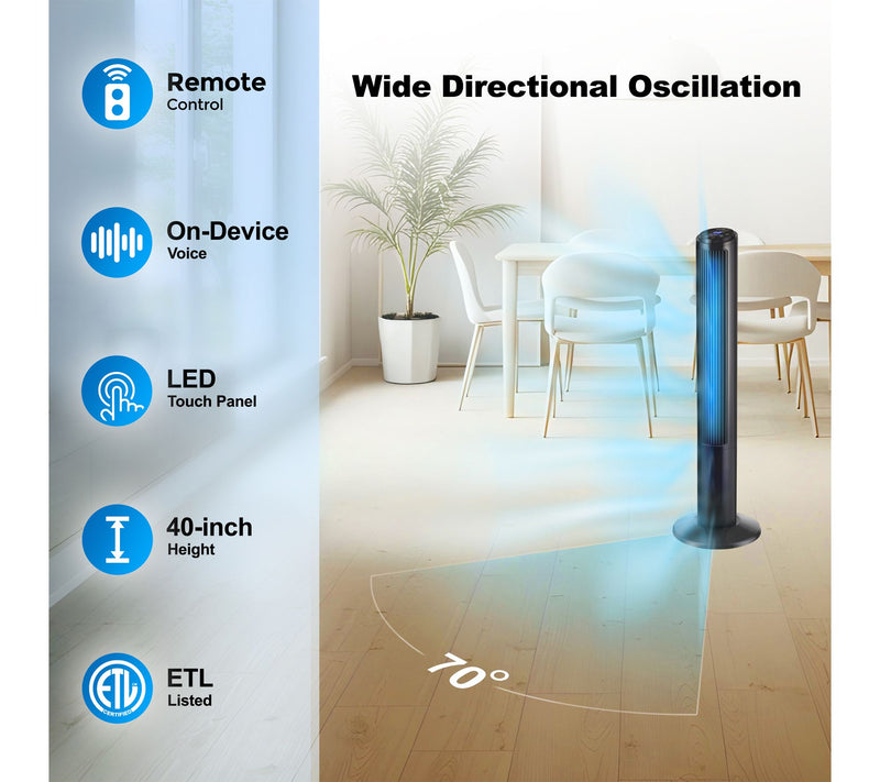 Emerson SmartVoice Tower Fan ES4007R — View 8