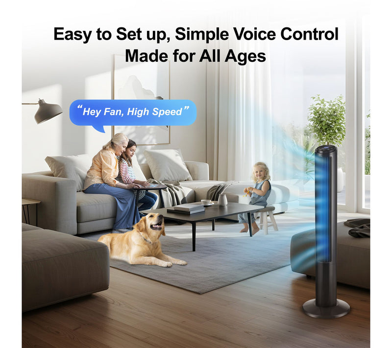 Emerson SmartVoice Tower Fan ES4007R — View 3