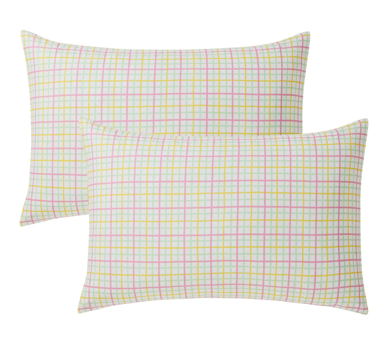 Hallmark Chromatic Grid 3-Pc Microfiber Bed Sheet Set, Queen — View 3