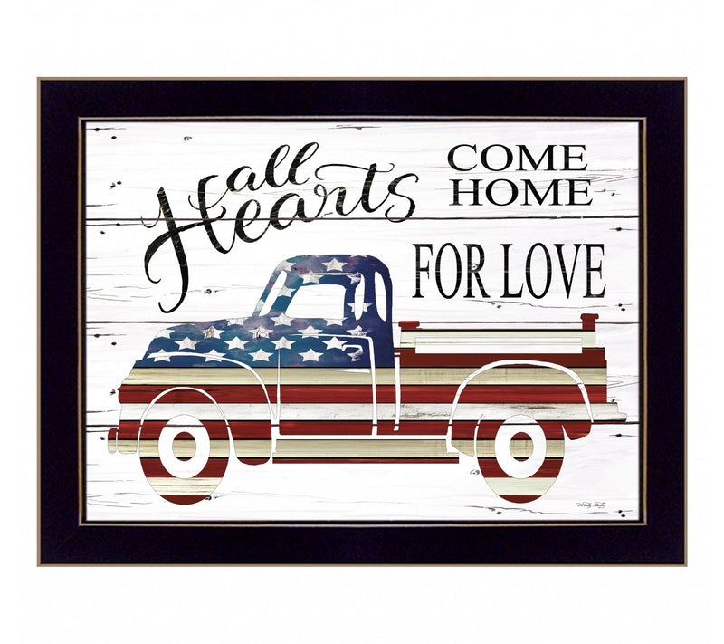 HomeRoots All Hearts Come Home for Love Truck Black Wall Art — Main view