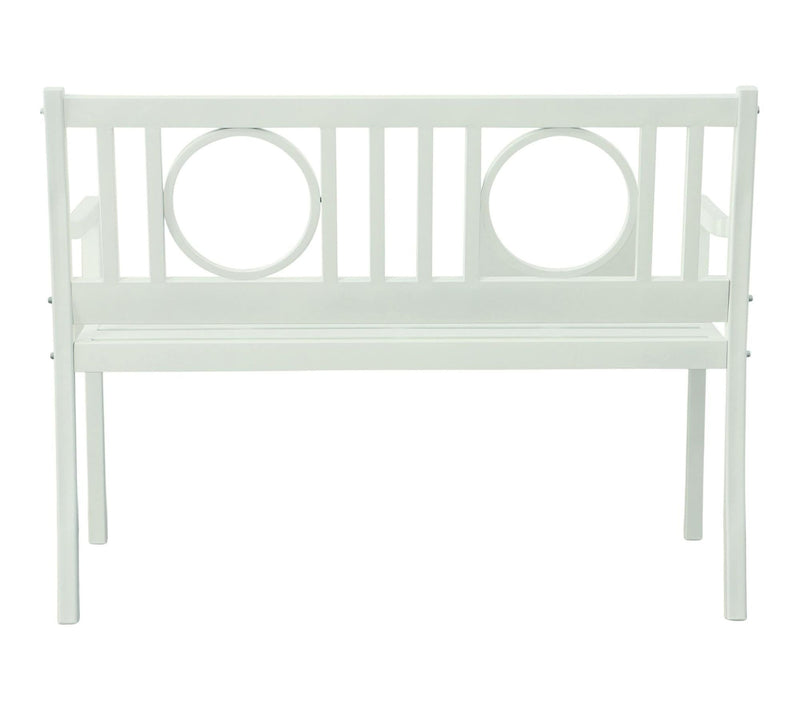 HomeRoots 45" White Metal Garden Patio Bench — View 4